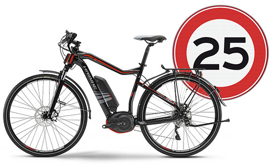Wetgeving Highspeed E-bike: 25+ km/u tot 2017 verboden